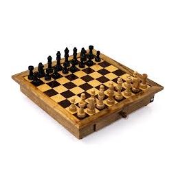 Jogo de Xadrez Oficial Cx Dobravel Peca Mad 8.5:madeira/unissex/único - 1