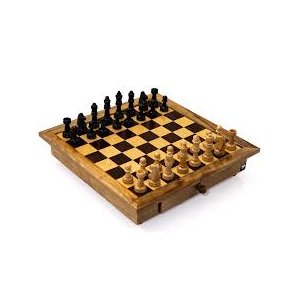 Jogo de Xadrez Oficial Cx Dobravel Peca Mad 8.5:madeira/unissex/único