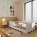 Ver imagem 1 de Cama Infantil de Solteiro Montessoriana em 100% MDF Premium Mark Branco/Tx