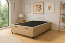 Ver imagem 3 de Base Box Baú Casal 138x188 Suede com Pistão a Gás:bege