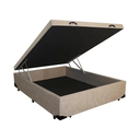 Ver imagem 1 de Base Box Baú Casal 138x188 Suede com Pistão a Gás:bege