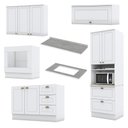 Ver imagem 3 de Cozinha Completa Americana 5 Peças com Balcão Forno de Embutir Branco - Móveis Henn