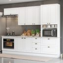 Ver imagem 2 de Cozinha Completa Americana 5 Peças com Balcão Forno de Embutir Branco - Móveis Henn