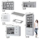 Ver imagem 4 de Cozinha Completa Americana 5 Peças com Balcão Forno de Embutir Branco - Móveis Henn