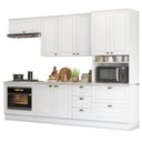Ver imagem 1 de Cozinha Completa Americana 5 Peças com Balcão Forno de Embutir Branco - Móveis Henn