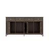 Aparador Buffet Ditália 4 Portas 4 Gavetas R-626 Slate Grey - 6