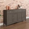 Aparador Buffet Ditália 4 Portas 4 Gavetas R-626 Slate Grey - 2