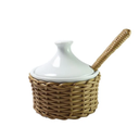 Ver imagem 1 de Açucareiro com Colher Vime Trançado Caramelo