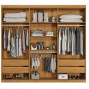 Ver imagem 2 de Guarda Roupa Casal Buriti 6 Portas Cinamomo Areia - Santos Andirá
