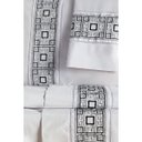Ver imagem 3 de Kit Suite Casal Padrão Grécia Bordado Jogo de Cama Banho:Branco/Preto