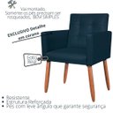 Ver imagem 3 de Poltrona Decorativa Tecido Corano Pés Palito para Recepção Clinica Base Reforçada