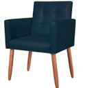 Ver imagem 1 de Poltrona Decorativa Tecido Corano Pés Palito para Recepção Clinica Base Reforçada