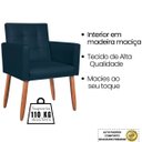 Ver imagem 4 de Poltrona Decorativa Tecido Corano Pés Palito para Recepção Clinica Base Reforçada