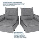 Ver imagem 7 de Sofá Retrátil e Reclinável 2 Lugares Veludo Suede Grafite Cupuaçu 180cm CabeCasa MadeiraOriginals