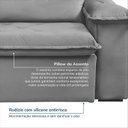 Ver imagem 6 de Sofá Retrátil e Reclinável 2 Lugares Veludo Suede Grafite Cupuaçu 180cm CabeCasa MadeiraOriginals