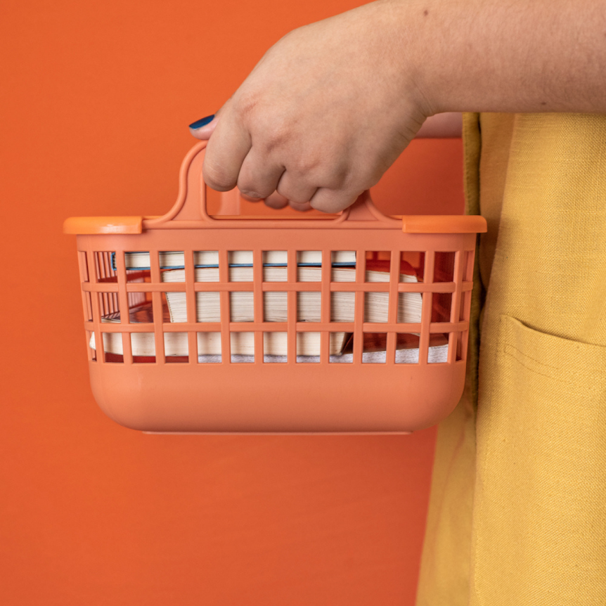 Ver imagem 7 de CESTO TELADO COM TAMPA E ALCAS DE PLASTICO:Terracota