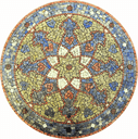 Ver imagem 1 de Mandala Indiana Piso Mosaico Noite Árabe 120cm