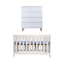 Ver imagem 2 de Quarto Bebê Berço Americano Bbi-56 Colchão Incluso Cômoda Branco Ditália Móveis