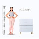 Ver imagem 5 de Quarto Bebê Berço Americano Bbi-56 Colchão Incluso Cômoda Branco Ditália Móveis