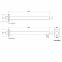 Ver imagem 5 de Ducha Chuveiro 20x20cm com Braco Reto 40cm Aco Inox 304 Preto