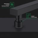 Ver imagem 3 de Ducha Chuveiro 20x20cm com Braco Reto 40cm Aco Inox 304 Preto