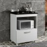 Balcão de cozinha para cooktop e forno 1 porta basculante branco Salvia Kaiki Moveis - 4 BOCAS - 2