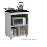 Balcão de cozinha para cooktop e forno 1 porta basculante branco Salvia Kaiki Moveis - 4 BOCAS - 3