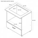 Ver imagem 5 de Balcão de cozinha para cooktop e forno 1 porta basculante branco Salvia Kaiki Moveis - 4 BOCAS