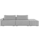 Ver imagem 3 de Sofá Ilha Modular para Sala 252cm com Puff Dublin K01 Veludo Cinza - Lyam Decor