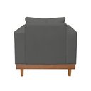 Ver mais imagens de Kit 2 Poltronas Living + Sofá 3 Lugares Base Madeira Suede Cinza