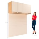 Ver imagem 6 de Módulo Ponte Aéreo 150cm MDP San Diego Yescasa Bege/Tauari Ambar/Off White