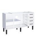Ver imagem 2 de Gabinete de Aço Para Pia 160cm 3 Portas Juno/Apolo 4 Gavetas Cozimax Branco