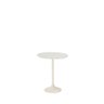 Mesa Apoio Saarinen Monocromática Tampo de Vidro 60 cm - Off White - 1