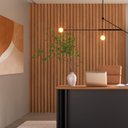 Ver imagem 2 de Painel Ripado de Madeira para Sala Quarto 89x250cm Bairon D03 Freijó - Lyam Decor