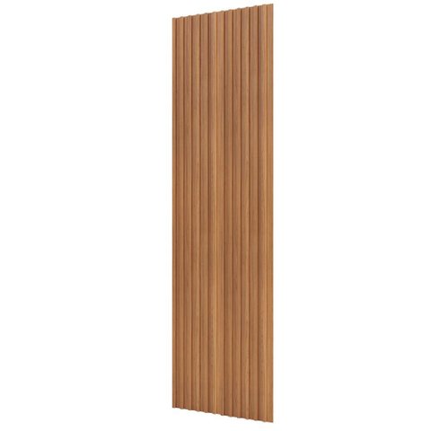 Painel Ripado de Madeira para Sala Quarto 89x250cm Bairon D03 Freijó - Lyam Decor