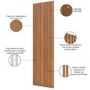 Ver imagem 4 de Painel Ripado de Madeira para Sala Quarto 89x250cm Bairon D03 Freijó - Lyam Decor