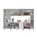 Ver imagem 7 de Cozinha Modulada Completa Fidelitá Viena 6 Peças 295cm 15 Portas 3 Gavetas com Tampo Branco