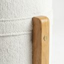 Ver imagem 3 de Puff Decorativo Boucle Orgânico Redondo Design Elegante Branco