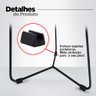 Kit 2 Banqueta Banco Aço Média Cozinha Bar Balcão 60cm Preta - 4