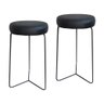 Kit 2 Banqueta Banco Aço Média Cozinha Bar Balcão 60cm Preta - 1