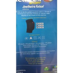Joelheira Futsal Profissional Compressão Realtex Elástica - Preto - P - 4