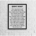 Ver imagem 2 de Quadro Decorativo Quem É Jesus 24x18cm - com vidro:Madeira preta