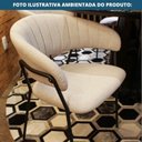 Ver imagem 5 de Cadeira com Braços Mara Rivatti Estofada em Bouclé Off White Base em Aço Pintada a Pó