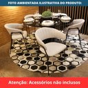 Ver imagem 6 de Cadeira com Braços Mara Rivatti Estofada em Bouclé Off White Base em Aço Pintada a Pó
