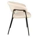 Ver imagem 3 de Cadeira com Braços Mara Rivatti Estofada em Bouclé Off White Base em Aço Pintada a Pó