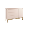 Ver imagem 5 de Quarto de Bebê Berço + Cômoda Sapateira + Guarda Roupa 3 Portas Rosa Classic Madeira Natural