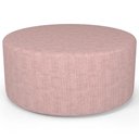 Ver imagem 3 de Kit Puff Redondo Lola e Puff Recamier Orgânico Orbit W01 Linho Rosa - Lyam Decor