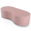 Ver imagem 4 de Kit Puff Redondo Lola e Puff Recamier Orgânico Orbit W01 Linho Rosa - Lyam Decor