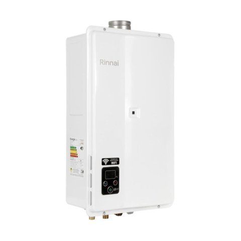 Aquecedor Rinnai 27 Litros E27 Feh Gn Branco (digital) + Kit Ligação de 40cm