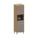 Ver imagem 1 de Paneleiro 100 Mdf 4 Portas com Espaço para Forno e Micro-ondas 70cm Duna Luciane Móveis